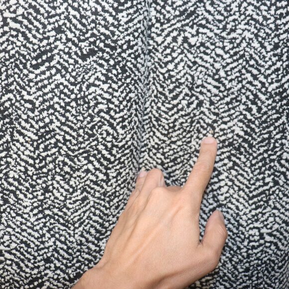 Lands End Herringbone Sleeveless Ponte Pencil Dress Black White Pockets Size 8 - Picture 12 of 15